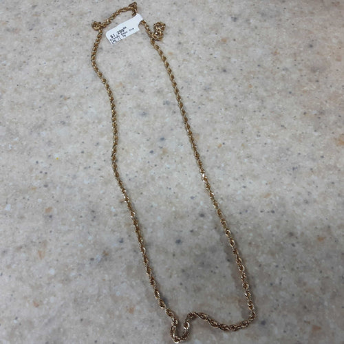 Rope Chain - Yellow Gold 10k (.417) 11.7 grams 22 inch