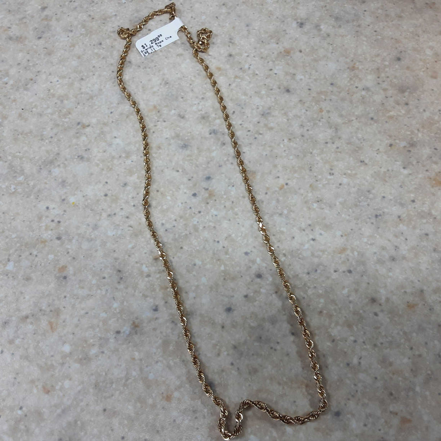Rope Chain - Yellow Gold 10k (.417) 11.7 grams 22 inch