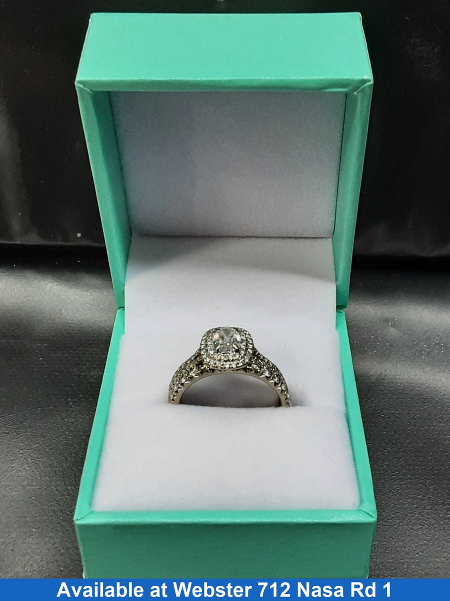 Women's Ring - Anniversary - White Gold 18k (.750) 6.5 grams Size 7