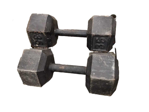Pair Of 35 Dumnbell 35 Dumbell Black Free Weight