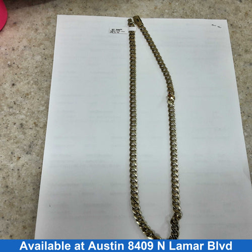 Cuban Link Chain - Yellow Gold 10k (.417) 21.6 grams 23 inch