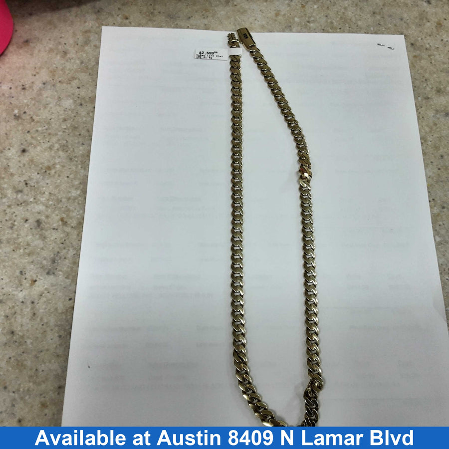 Cuban Link Chain - Yellow Gold 10k (.417) 21.6 grams 23 inch