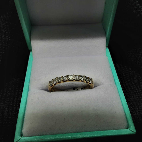 Women's Ring - Anniversary - Yellow Gold 14k (.585) 2.9 grams Size 7