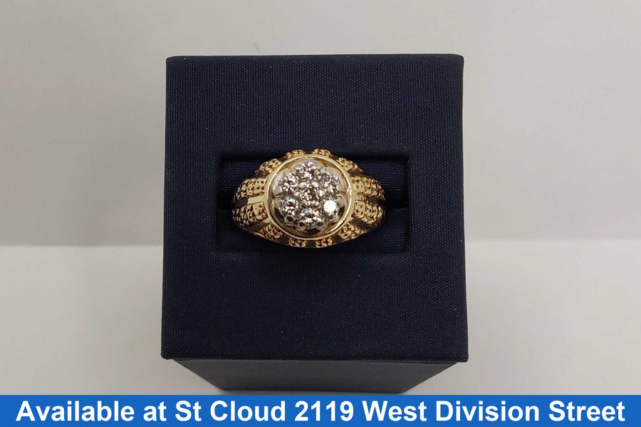 Men's Ring - Yellow Gold 10k (.417) 5.67 grams Size 8.5
