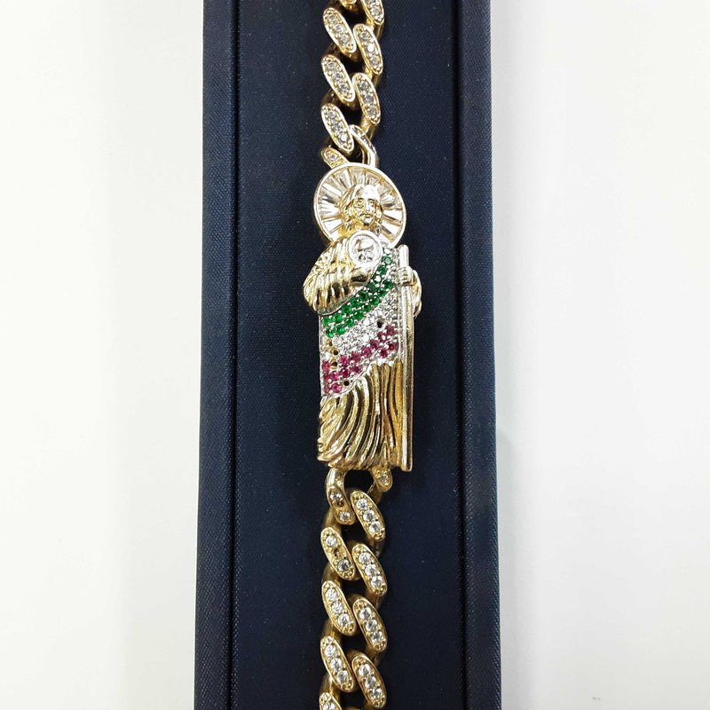 San Judas Bracelet 10k Gold 7 Inches