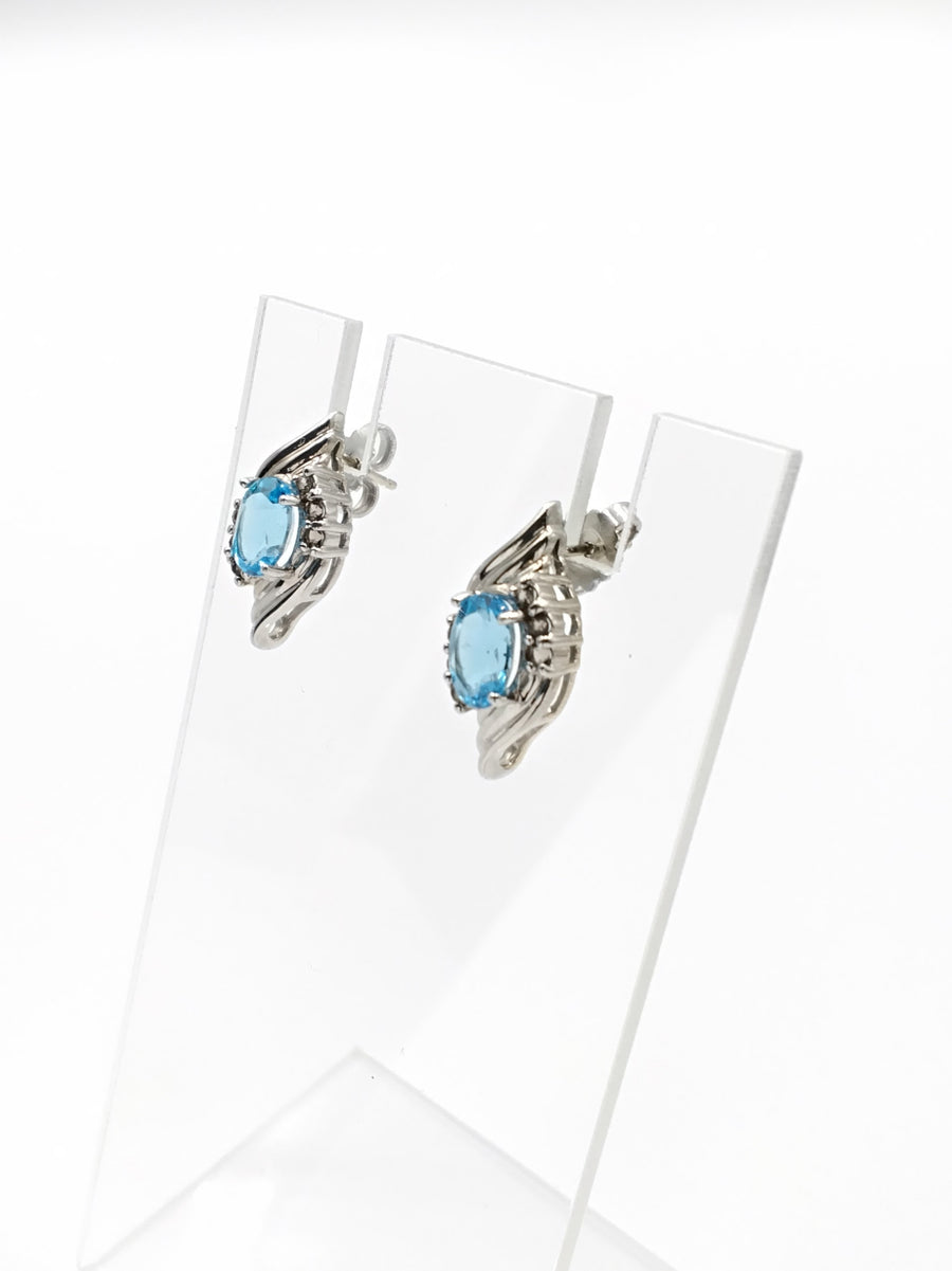 Earrings - White Gold 14k (.585) 3.8 grams
