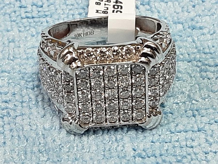 Men's Ring - White Gold 10k (.417) 9.7 grams Size 10