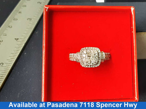 Ring - Wedding Set - White Gold 14k (.585) 5.5 grams Size 20