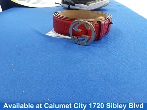 Gucci 37053 Red Belt / Buckle