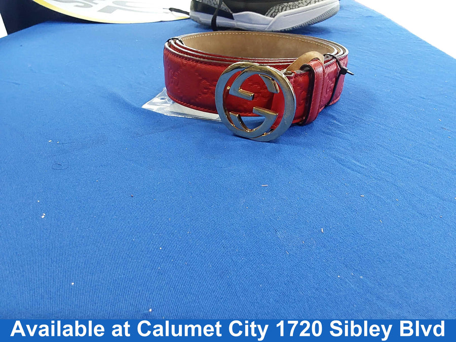 Gucci 37053 Red Belt / Buckle