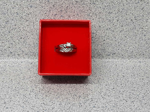 Ring - Engagement Set - White Gold 10k (.417) 4 grams Size 7