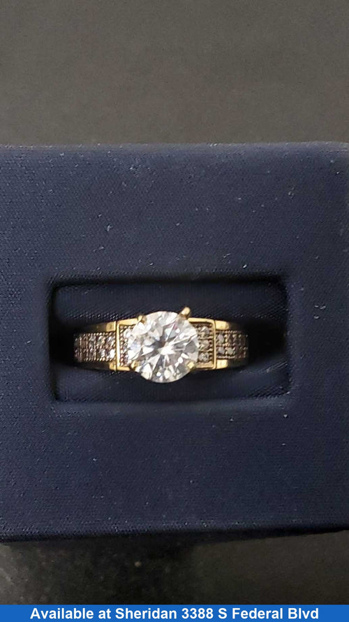 Women's Ring - Solitaire - Yellow Gold 10k (.417) 2.9 grams Size 8