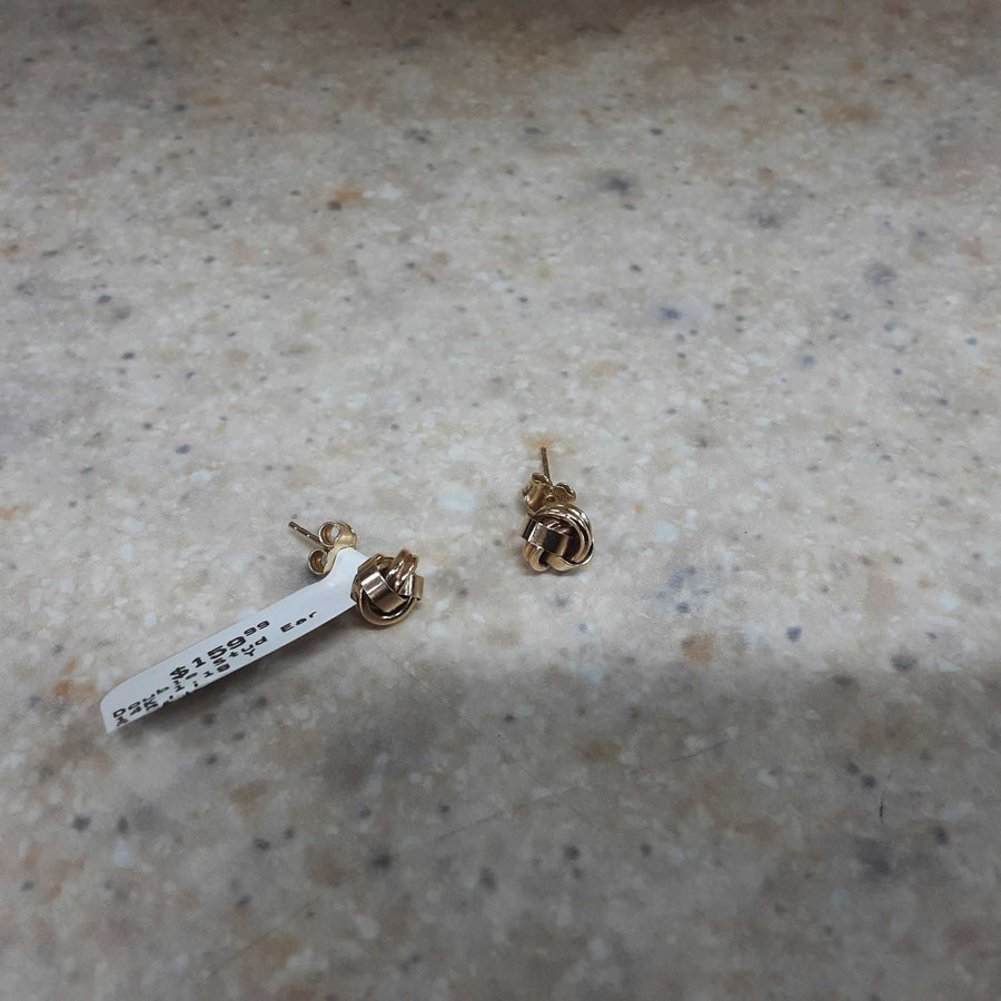 Double Stud Earring - Yellow Gold 14k (.585) 1.1 grams