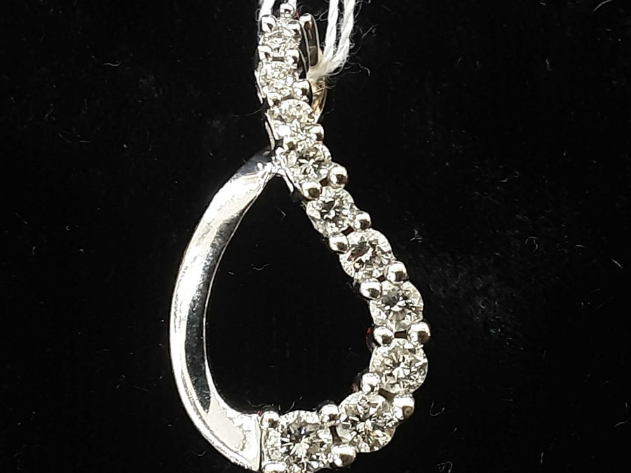 Diamond Pendant - White Gold 14k (.585) 1.9 grams