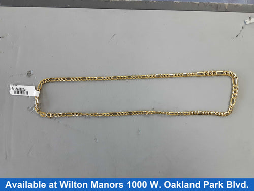 Figaro Chain - Yellow Gold 18k (.750) 5.3 grams 16 inch