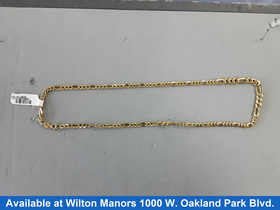 Figaro Chain - Yellow Gold 18k (.750) 5.3 grams 16 inch