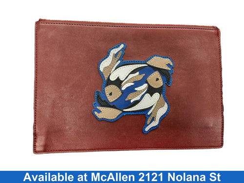 Diane Von Koi Fish Emprinted Red Wallet