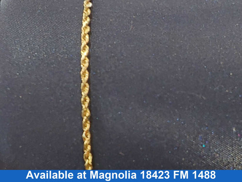 Rope Bracelet - Yellow Gold 10k (.417) 1.4 grams 7 inch