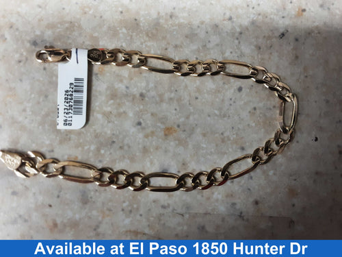 Figaro Bracelet - Yellow Gold 10k (.417) 8.4 grams 9 inch