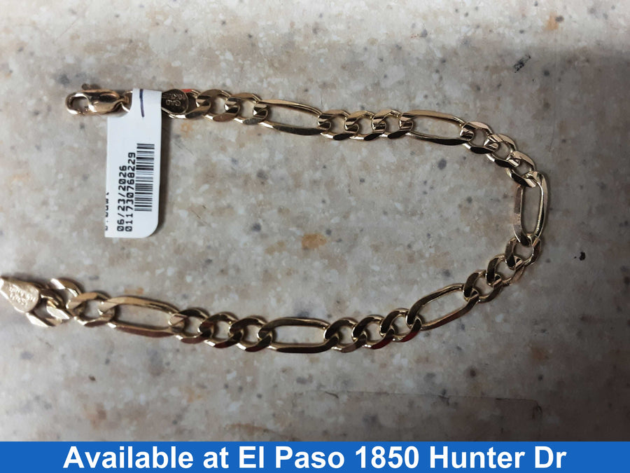 Figaro Bracelet - Yellow Gold 10k (.417) 8.4 grams 9 inch