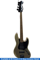 Squire Jazz Bass Gold Electric Bass Guitar