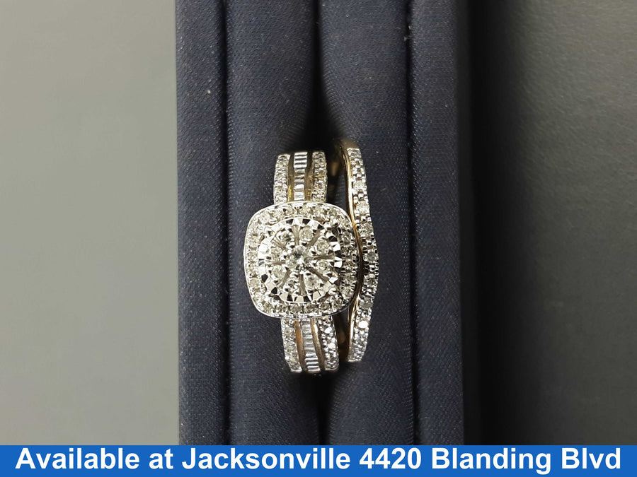 Ring - Engagement Set - Yellow Gold 10k (.417) 3.9 grams Size 7