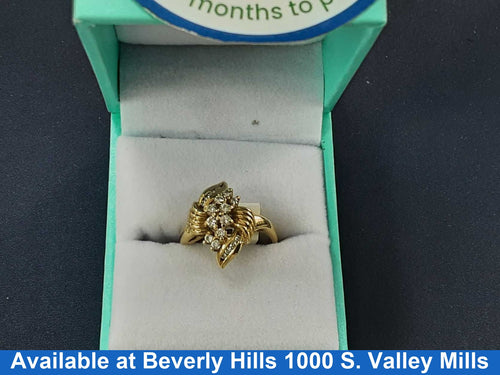 Women's Ring - Yellow Gold 14k (.585) 3.7 grams Size 6.5
