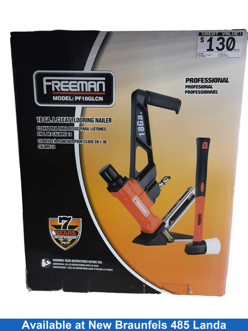 Freeman Pf18glcn Orange Pneumatic Flooring Nailer