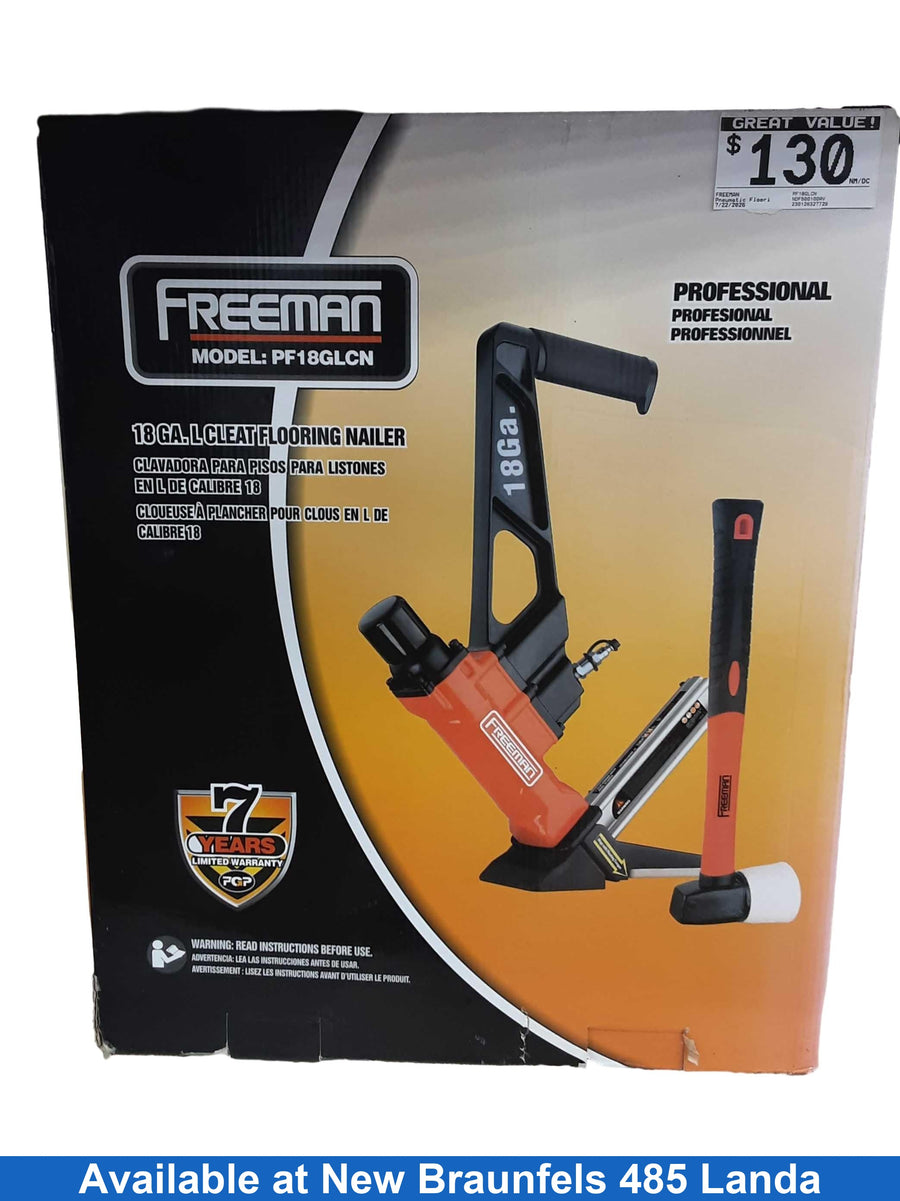 Freeman Pf18glcn Orange Pneumatic Flooring Nailer