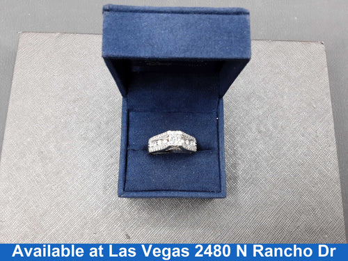 Ring - Wedding Set - White Gold 14k (.585) 7.8 grams Size 9