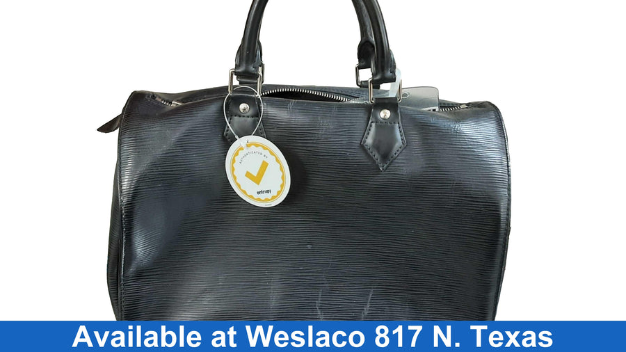 Louis Vuitton Speedy 30 S.epi Noir 2 Black Purse / Handbag
