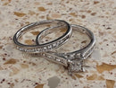 Ring - Wedding Set - White Gold 10k (.417) 3.1 grams Size 7.5