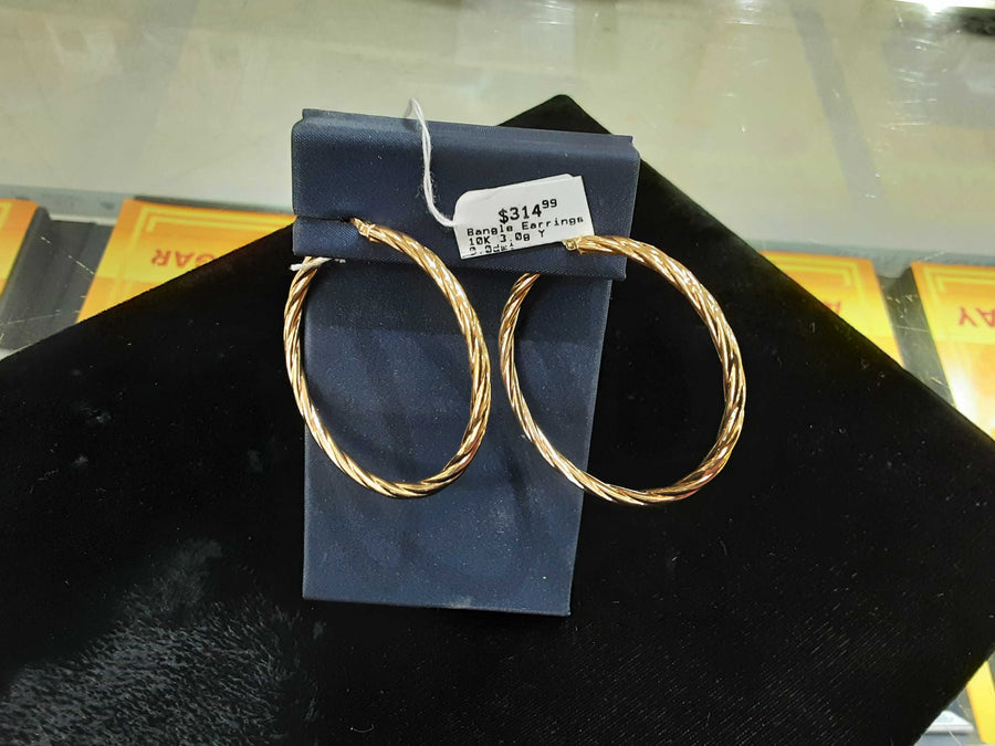 Bangle Earrings - Yellow Gold 10k (.417) 3 grams