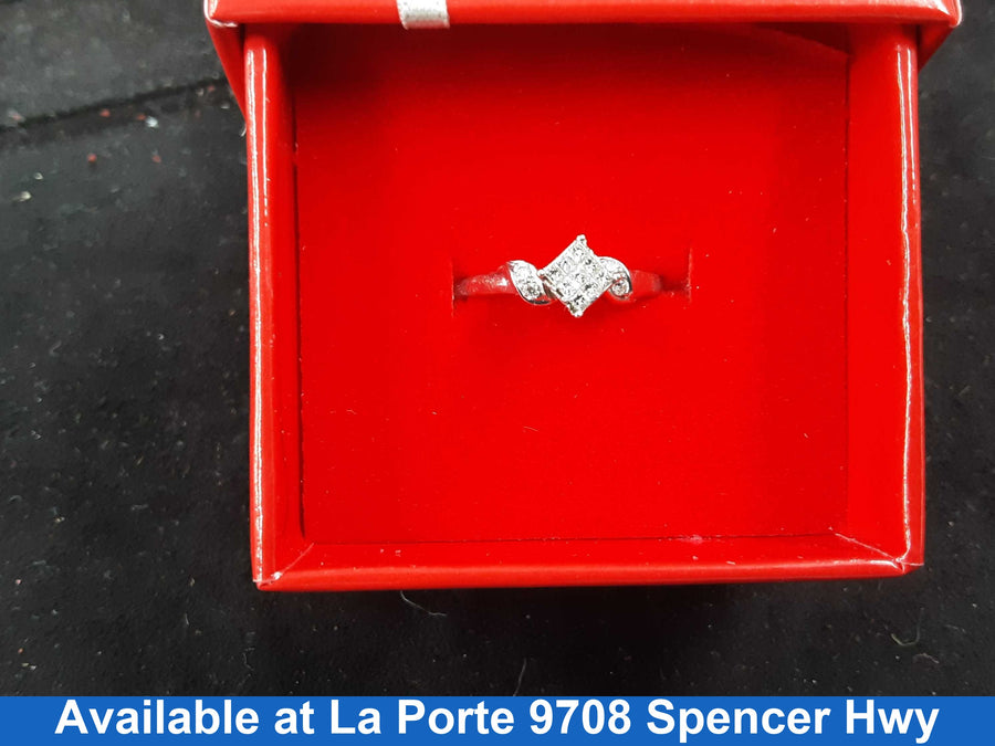 Women's Ring - Solitaire - White Gold 14k (.585) 1.6 grams Size 5