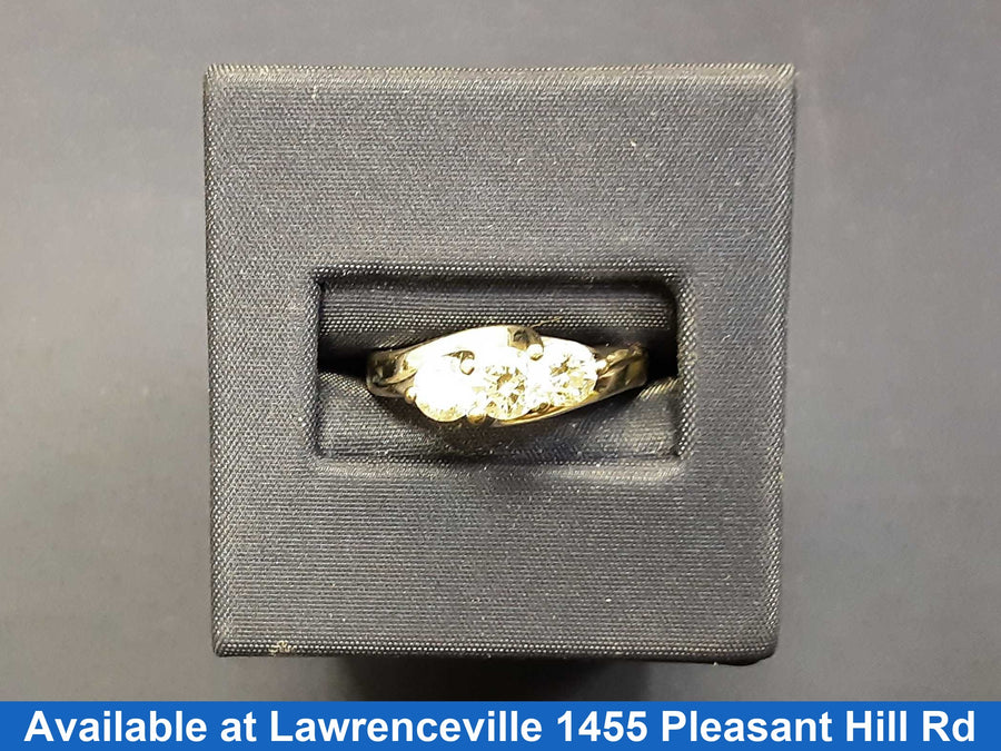 Women's Ring - Solitaire - White Gold 14k (.585) 4.8 grams Size 20