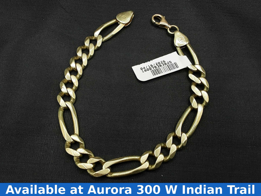 Figaro Bracelet - Yellow Gold 14k (.585) 19.6 grams 8 inch