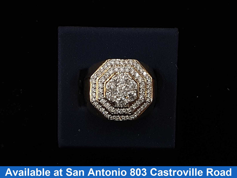 Men's Ring - Yellow Gold 10k (.417) 9.8 grams Size 10.5