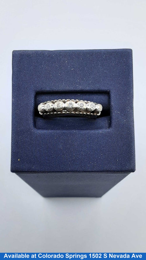 Ring - Wedding Band - White Gold 14k (.585) 2.9 grams Size 5.5
