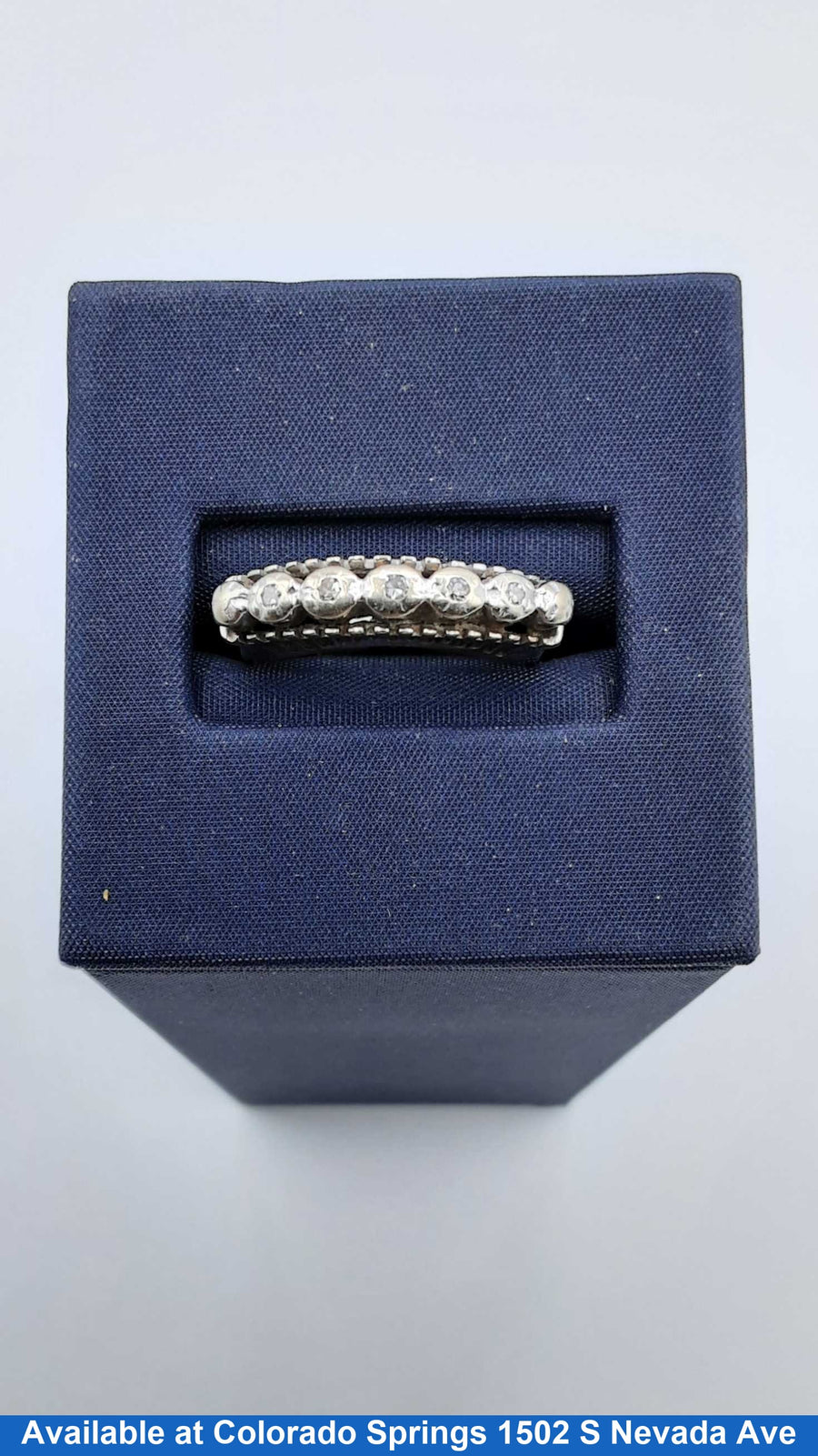 Ring - Wedding Band - White Gold 14k (.585) 2.9 grams Size 5.5
