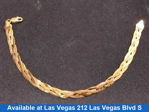 Herringbone Bracelet - Yellow Gold 10k (.417) 3.8 grams 10 inch