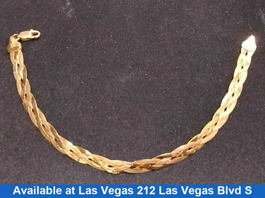 Herringbone Bracelet - Yellow Gold 10k (.417) 3.8 grams 10 inch