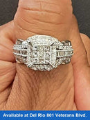 Ring - Engagement Set - White Gold 10k (.417) 7 grams Size 8