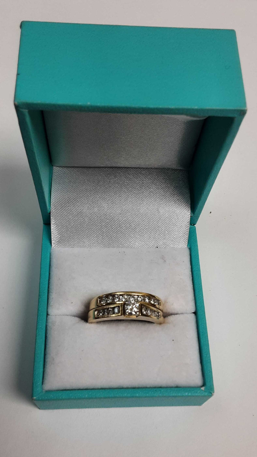 Ring - Engagement Set - Yellow Gold 14k (.585) 6.7 grams Size 6