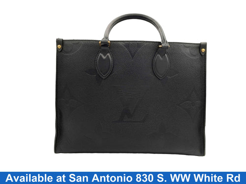 Louis Vuitton On The Go Tote Mm Black Black Purse / Handbag