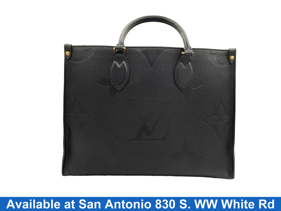 Louis Vuitton On The Go Tote Mm Black Black Purse / Handbag