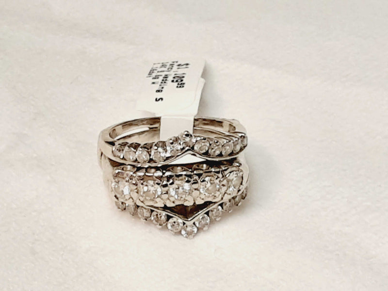 14k W Gold 9.6g Wedding Set Diamond Ring