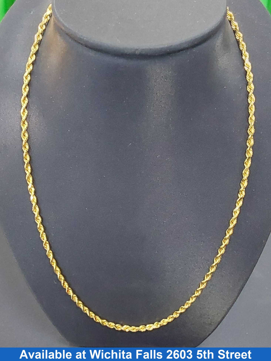Rope Chain - Yellow Gold 14k (.585) 6.7 grams 18 inch