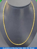 Rope Chain - Yellow Gold 14k (.585) 6.7 grams 18 inch