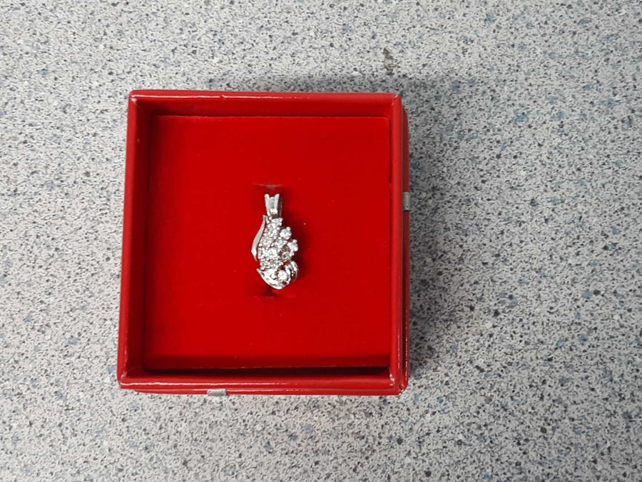 Diamond Pendant - White Gold 14k (.585) 2.1 grams