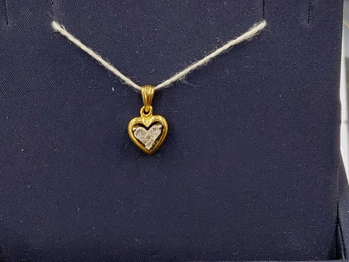 Diamond Pendant - Yellow Gold 18k (.750) 1.6 grams